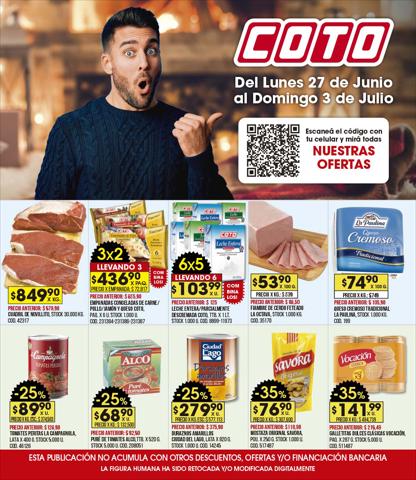 Ofertas de Hiper-Supermercados en Guaymallén | OFERTAS SEMANALES Coto de Coto | 27/6/2022 - 3/7/2022