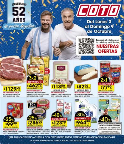 Catálogo Coto en Mendoza | OFERTAS SEMANALES Coto | 3/10/2022 - 9/10/2022