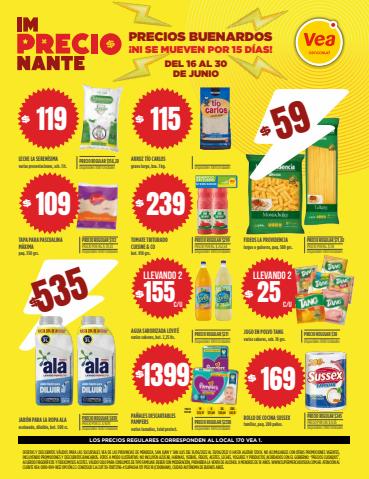 Catálogo Supermercados Vea en San Martín (Mendoza) | VOLANTE imPRECIOnante | 16/6/2022 - 30/6/2022