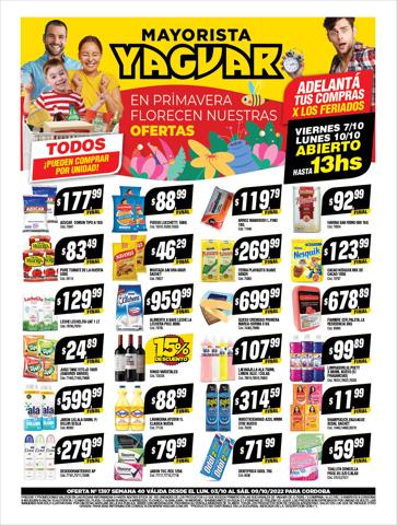 Catálogo Supermercados Yaguar en Córdoba | Ofertas Supermercados Yaguar | 3/10/2022 - 8/10/2022