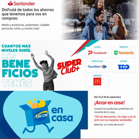 Ofertas de Bancos y Seguros en Córdoba | Más ahorros para vos de Santander Rio | 19/9/2022 - 4/10/2022