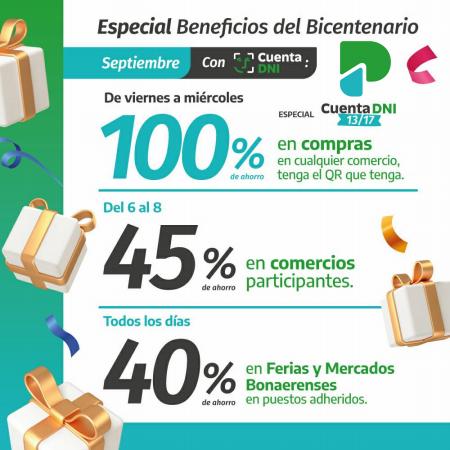 Ofertas de Bancos y Seguros en Morón | Beneficios del Bicentenario de Banco Provincia | 1/9/2022 - 30/9/2022