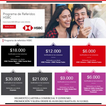 Ofertas de Bancos y Seguros en Godoy Cruz | Programa de referidos de HSBC | 2/9/2022 - 31/12/2022