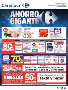 Catálogo Carrefour en Puerto Madryn | Catálogo Ahorro Gigante Hiper | 1/2/2023 - 7/2/2023