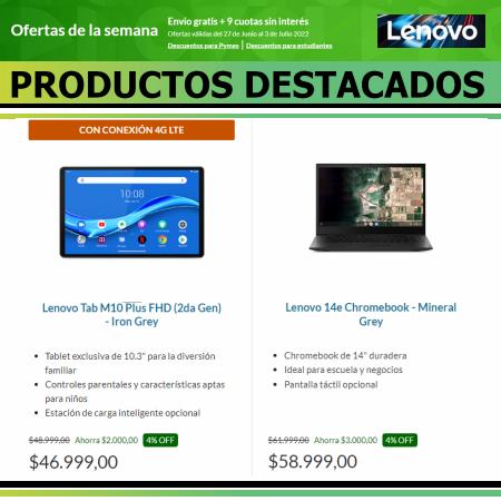 Catálogo Lenovo | Productos Destacados | 27/6/2022 - 3/7/2022