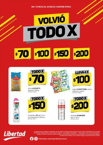 Ofertas de Hiper-Supermercados en Villa Carlos Paz | TODO X Hipermercado Libertad de Hiper Libertad | 11/8/2022 - 23/8/2022