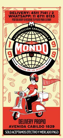 Ofertas de Restaurantes en Morón | Nuestros productos de Mondo Spaghetti | 19/5/2022 - 31/10/2022