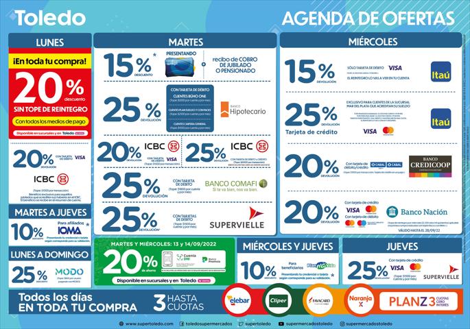 Catálogo Supermercados Toledo en Mar del Plata | ofertas Supermercados Toledo | 1/9/2022 - 30/9/2022