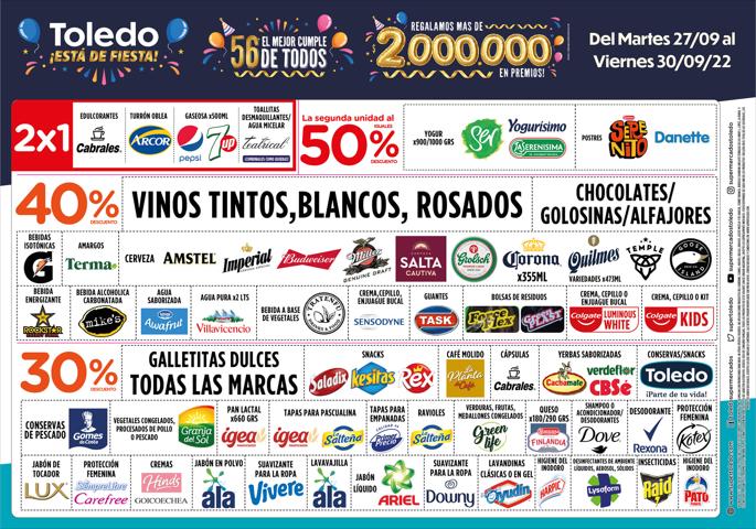 Catálogo Supermercados Toledo en Mar del Plata | ofertas Supermercados Toledo | 27/9/2022 - 30/9/2022