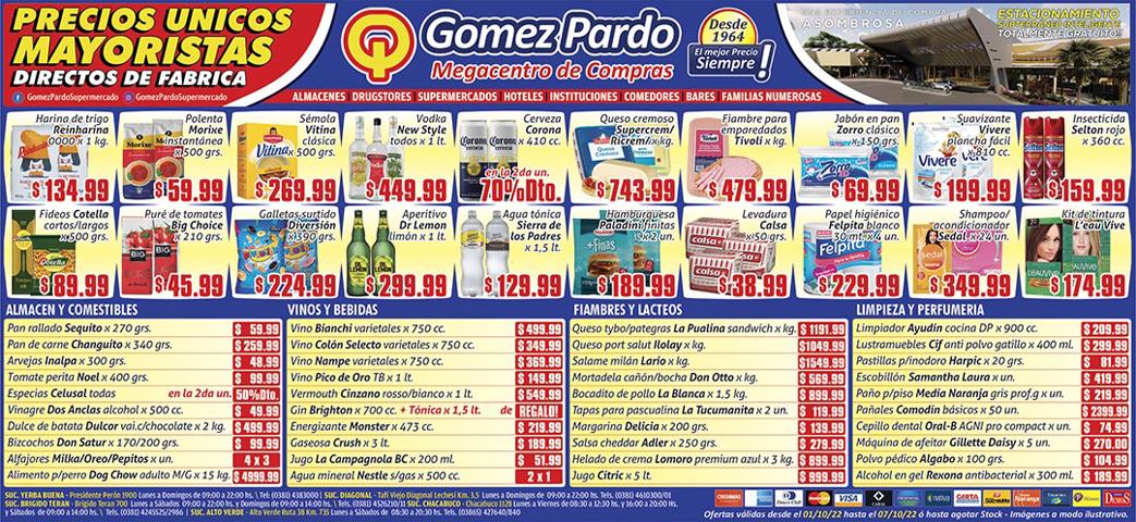 Catálogo Gomez Pardo en Yerba Buena (Tucumán) | Aviso sábado | 1/10/2022 - 7/10/2022
