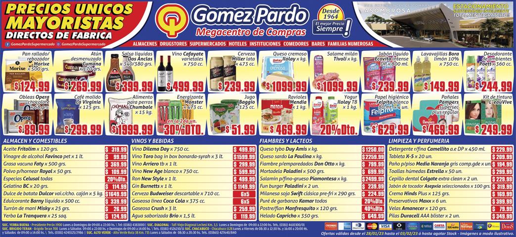 Catálogo Gomez Pardo en San Miguel de Tucumán | Aviso sábado | 28/1/2023 - 3/2/2023