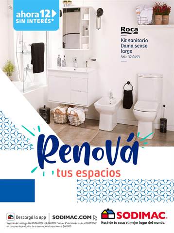 Ofertas de Muebles y Decoración en Córdoba | RENOVÁ TUS ESPACIOS de Sodimac | 1/7/2022 - 2/8/2022