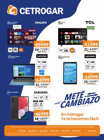 Ofertas de Electrónica y Electrodomésticos en Quilmes | METÉ CAMBIAZO de Cetrogar | 1/7/2022 - 17/7/2022