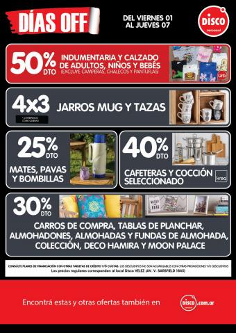 Ofertas de Hiper-Supermercados en Córdoba | DÍAS OFF - HOGAR Y ELECTRO - CÓRDOBA de Disco | 1/7/2022 - 7/7/2022