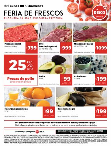 Ofertas de Hiper-Supermercados en San Martín | FERIA DE FRESCOS  de Disco | 8/8/2022 - 11/8/2022