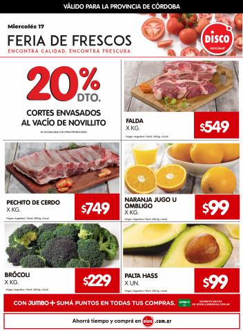 Ofertas de Hiper-Supermercados en Villa Carlos Paz | FERIA DE FRESCOS - CÓRDOBA  de Disco | 17/8/2022 - 17/8/2022