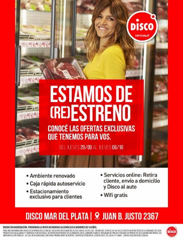 Ofertas de Hiper-Supermercados en Mar del Plata | ESTAMOS DE (RE)ESTRENO - DISCO MAR DEL PLATA de Disco | 29/9/2022 - 6/10/2022