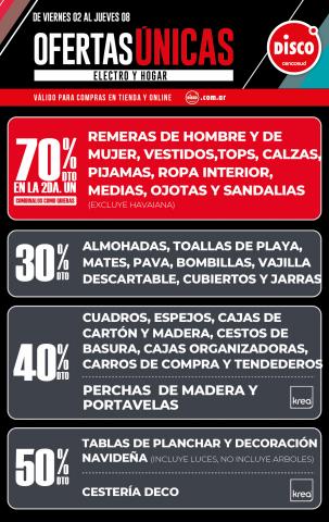 Ofertas de Restaurantes en Córdoba | OFERTAS ÚNICAS -  ELECTRO Y HOGAR - CÓRDOBA de Disco | 2/12/2022 - 8/12/2022