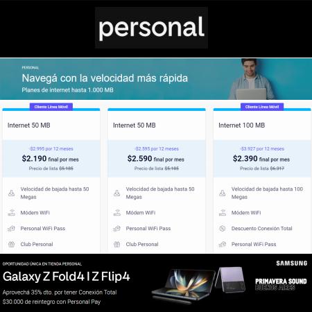 Ofertas de Electrónica y Electrodomésticos en San Miguel de Tucumán | Planes de internet de Personal | 5/9/2022 - 30/9/2022