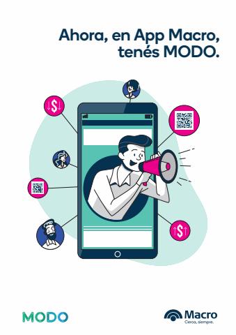 Ofertas de Bancos y Seguros en Buenos Aires | Ahora tenés MODO de Banco Macro | 7/1/2022 - 29/7/2022