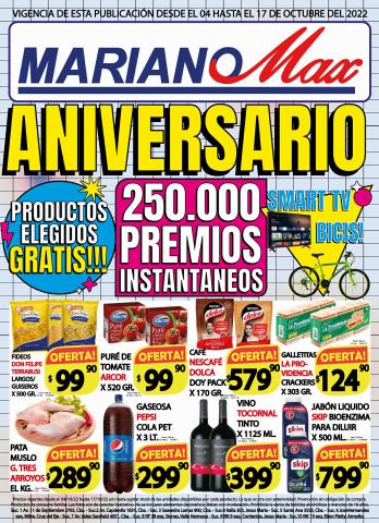 Catálogo Supermercados Mariano Max en Córdoba | Aniversario! | 4/10/2022 - 17/10/2022