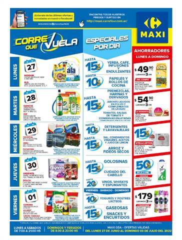 Ofertas de Hiper-Supermercados en Avellaneda (Buenos Aires) | OFERTAS SEMANALES - BUENOS AIRES de Carrefour Maxi | 27/6/2022 - 3/7/2022