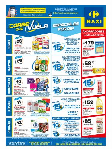 Ofertas de Hiper-Supermercados en San Martín | OFERTAS SEMANALES - AVELLANEDA de Carrefour Maxi | 8/8/2022 - 14/8/2022
