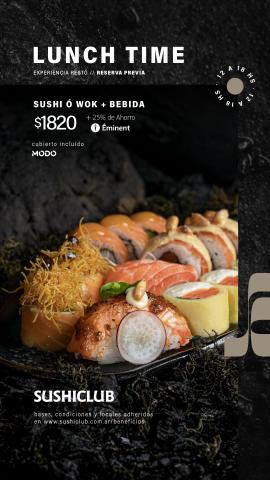 Ofertas de Restaurantes en Villa Devoto | Lunch Time de Sushi Club | 10/8/2022 - 12/9/2022