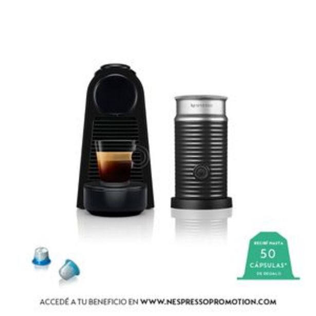 Oferta de Cafetera Nespresso Essenza Mini Black + Aeroccino por $26899