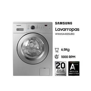 Oferta de Lavarropa Samsung Carga Frontal 6,5 Kg Silver WW65A4000SU por $164499 en Frávega