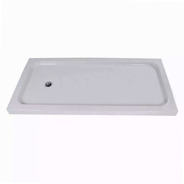 Oferta de Plato de ducha de apoyo rectangular Bagnara 150x70cm blanco antideslizante por $25822,77