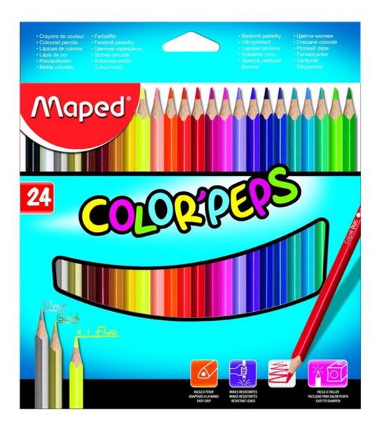 Oferta de Lapices De Colores Largos  X 24 Maped - Mm por $536