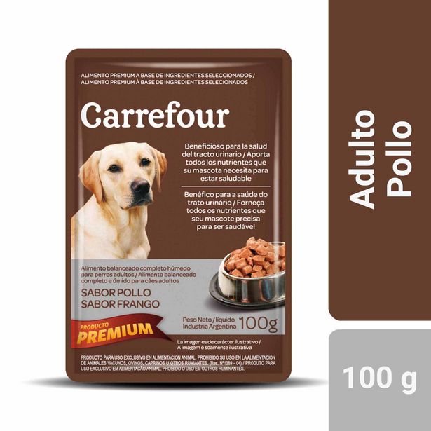 Oferta de Alimento para perro Carrefour pollo 100 g. por $68