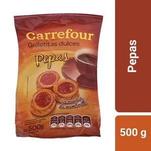 Oferta de Galletitas pepas Carrefour 500 g. por $245,7 en Carrefour