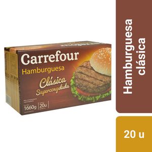 Oferta de Hamburguesa Carrefour clásica 20 u. por $2399,2 en Carrefour