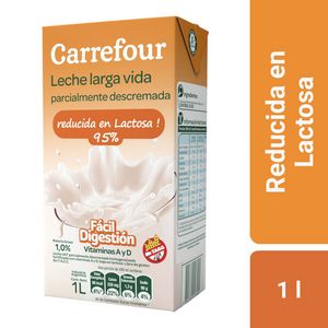 Oferta de Leche descremada larga vida Carrefour reducida en lactosa 1 l. por $295 en Carrefour