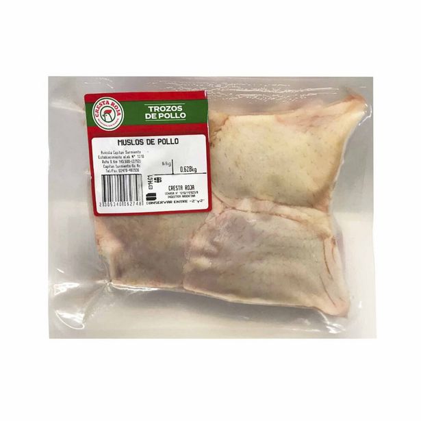 Oferta de Muslos de pollo al vacio Cresta Roja x kg. por $285