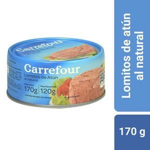 Oferta de Lomitos de atún Carrefour al natural 170 g. por $269 en Carrefour