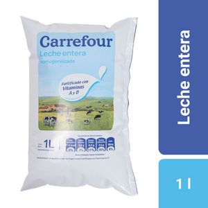 Oferta de Leche entera fresca Carrefour sachet por $131,5 en Carrefour