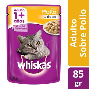 Oferta de Alimento para gatos Whiskas 85 g. pollo por $152,5 en Carrefour