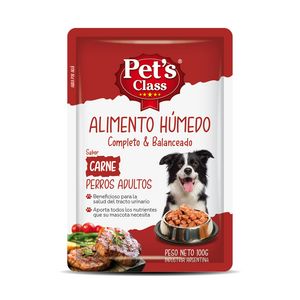 Oferta de Alimento para perros Pet's Class 100 g. húmedo carne por $145 en Carrefour