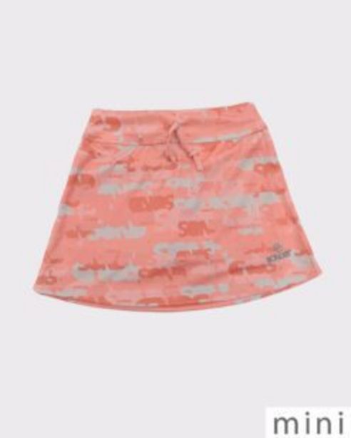Oferta de Pollera pantalón de niña de poliéster liso estampado arena coral por $1900