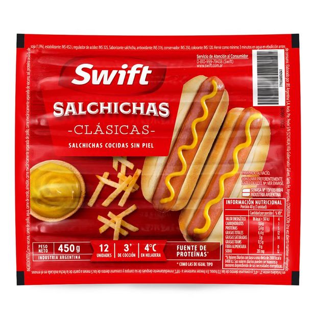 Oferta de Salchicha SWIFT Paq 12 Uni 450 Grm por $272,5