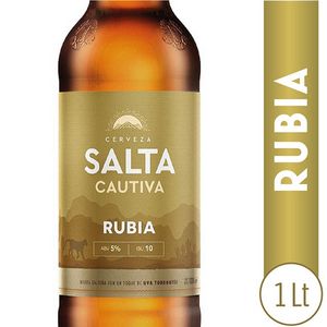 Oferta de Cerveza Cautiva Rubia SALTA Retornable 1 L por $327,75 en Coto