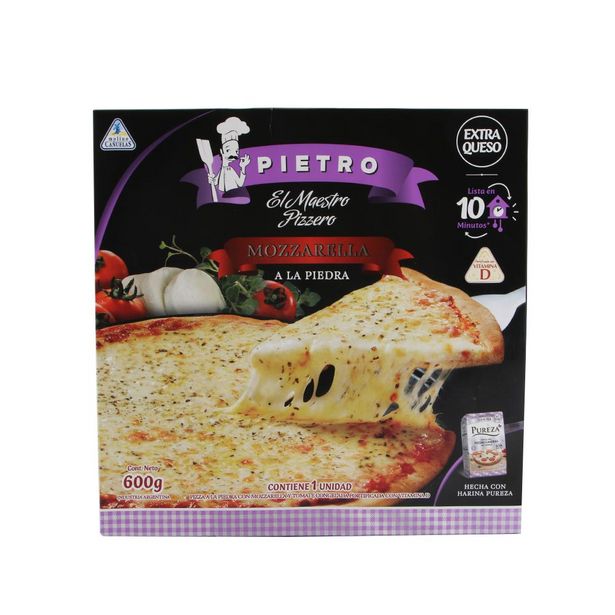 Oferta de Pizza Mozzarella A La Piedra Pietro Cja 600 Grm por $524,99
