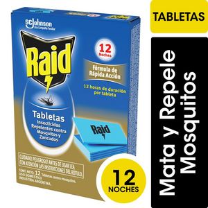 Oferta de Insecticida RAID Contra Mosquitos Tabletas Repuesto 12un por $274,29 en Coto