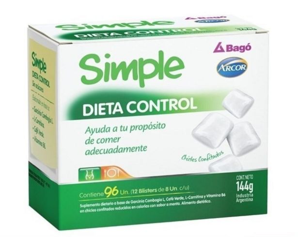 Oferta de Suplemento Simple Bago Dieta Control X 96 Chicles por $1771,75 en Farmacia Del Puente