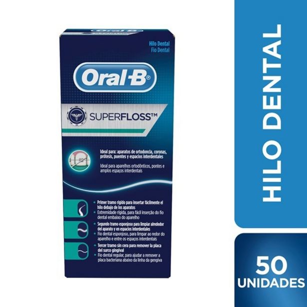 Oferta de Hilo Dental Super Floss (50 Tiras) por $394,39 en Farmacia Del Puente