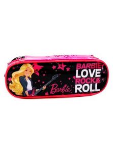 Oferta de Cartuchera Canopla Barbie Rock Rectangular Negra Original por $875 en El Mundo del Juguete