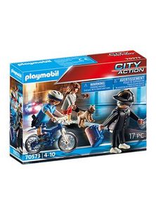 Oferta de Playmobil City Action Bicicleta Policial Y Ladrón Premium por $12690 en El Mundo del Juguete